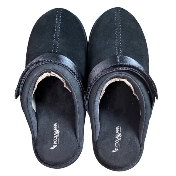 Koolaburra by UGG Tizzy Black Suede Platform Clogs Size 10 - Picture 8 of 16